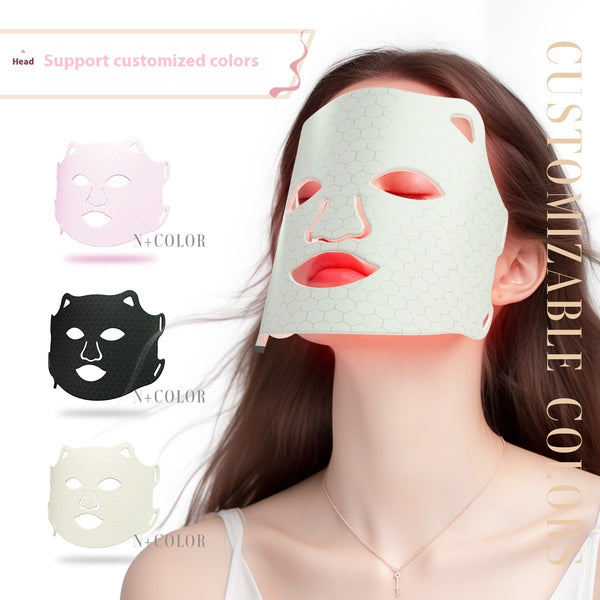Cross-border Red Blu-ray Silicone Mask Red Light LED Photon Skin Rejuvenation Beauty Apparatus